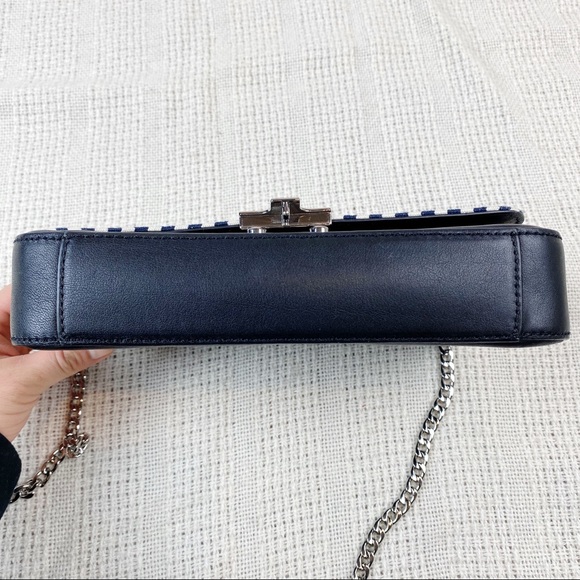 NWOT LOEFFLER RANDALL Striped Lock Crossbody Bag - Picture 6 of 6